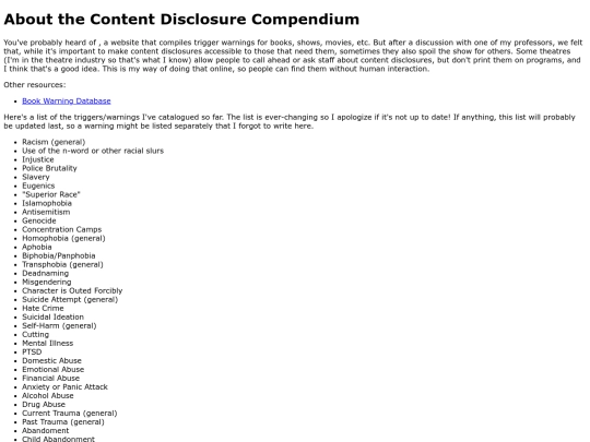 About_Content_Disclosure_Compendium screenshot