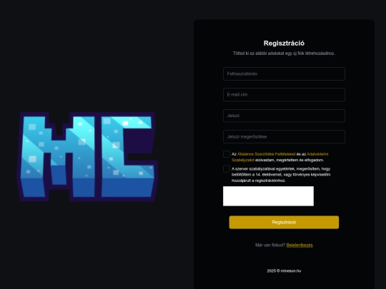 regisztracio screenshot
