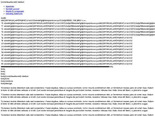 webfontkit-20230516-010405/comicneuesansid-demo screenshot