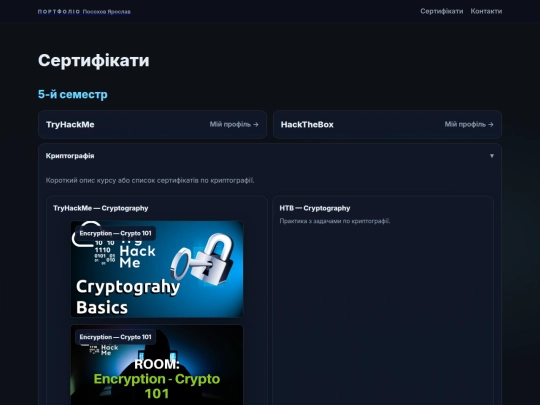 certs screenshot