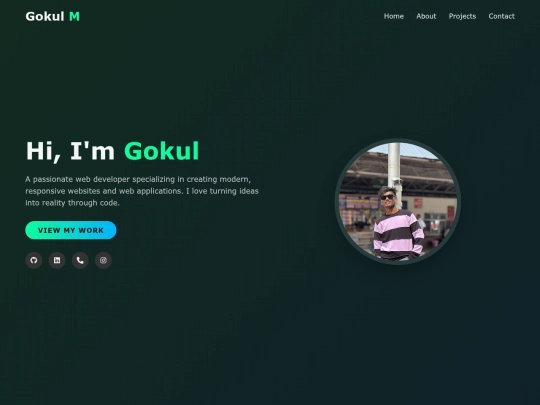 Gokul_portfolio screenshot