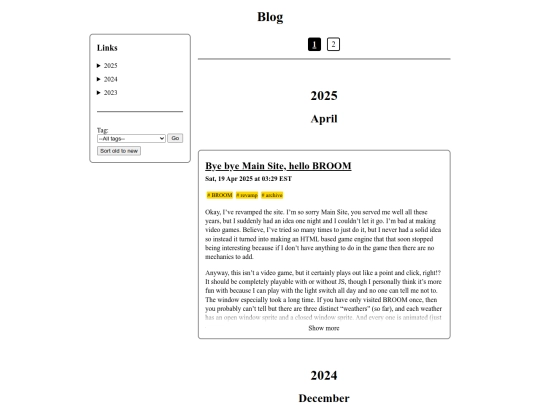blog screenshot