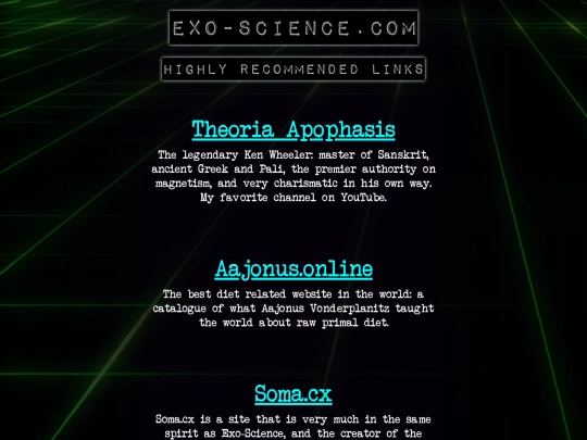 links screenshot