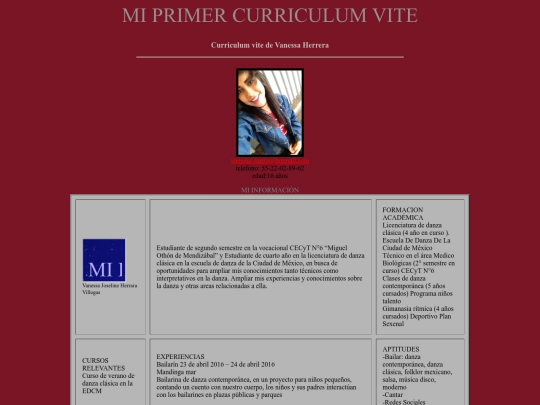 curriculum screenshot