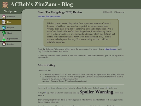 blog/archival-sonic-the-hedgehog-2020-review screenshot