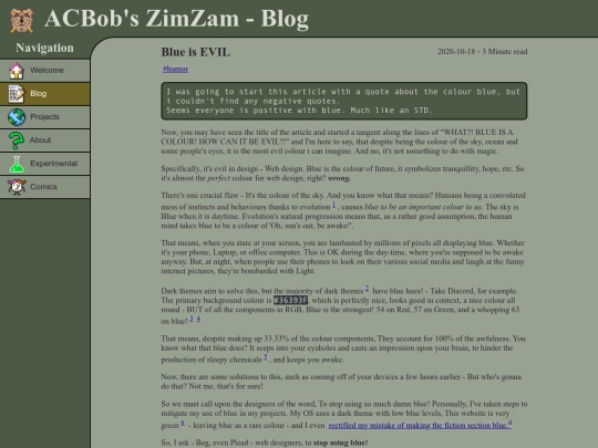 blog/blue-is-evil screenshot