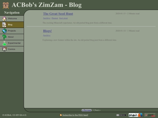 blog/page/3 screenshot