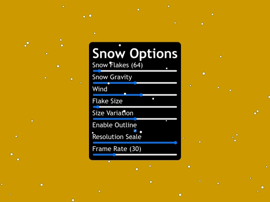 experiment/snow-test screenshot
