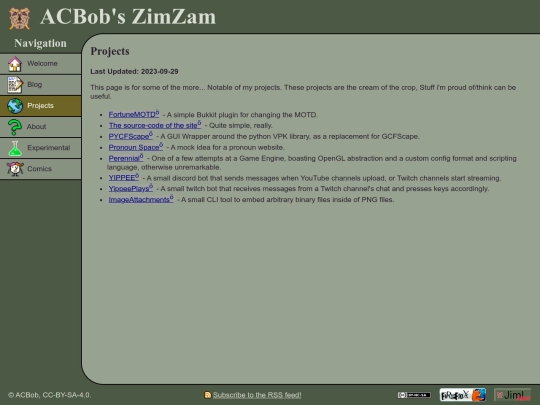projects screenshot