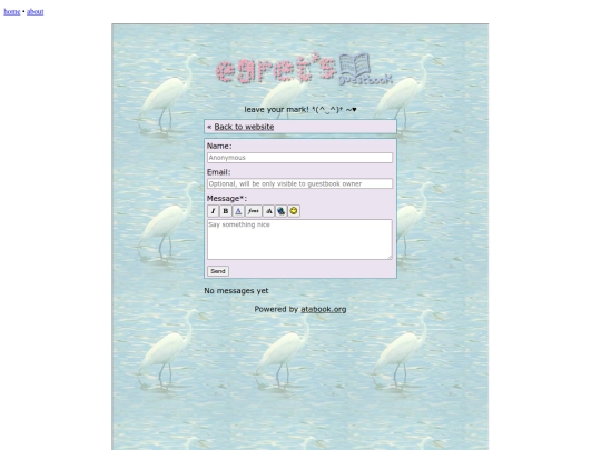 guestbook screenshot
