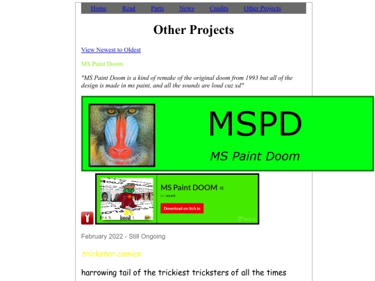 Other Projects screenshot