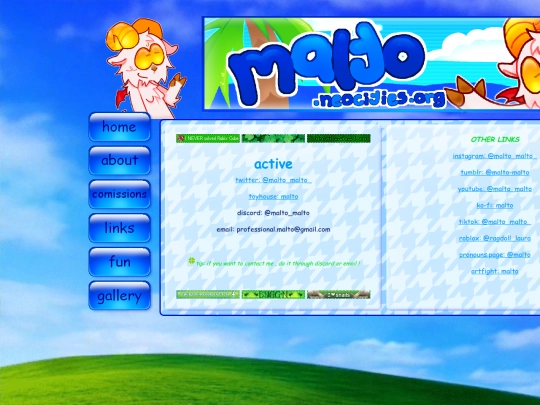 links screenshot