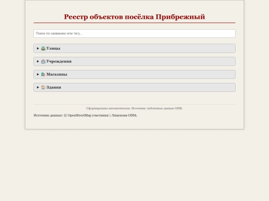 Prib/spisok screenshot