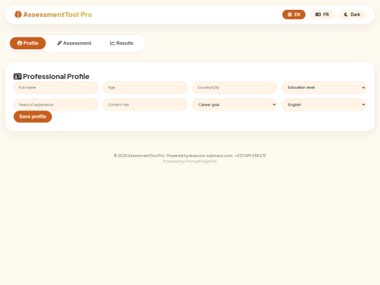 AssessmentTool Pro screenshot