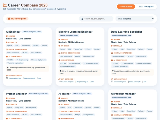 BILINGUAL CAREER COMPASS screenshot