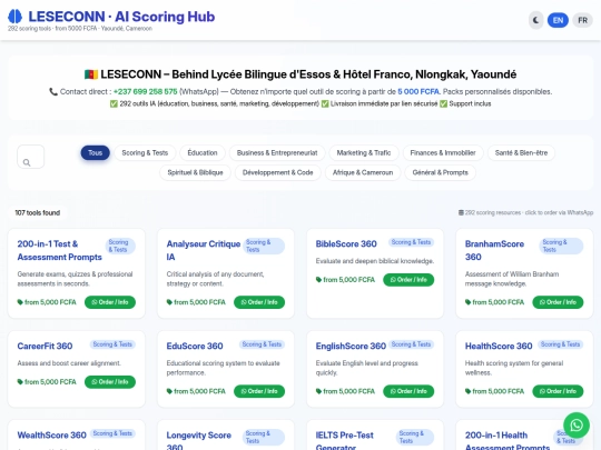 BILINGUAL LESECONN · AI Scoring Hub screenshot