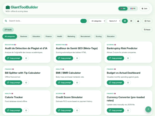 DEMO TOOL BUILDER screenshot