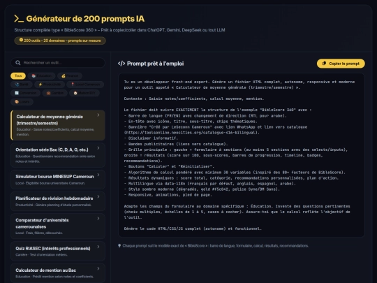 GENERATEUR OUTILS SCORING screenshot
