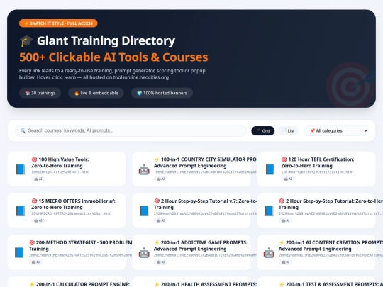 Giant Training Directory screenshot