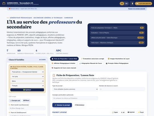 LESECONN IA SECONDAIRE DEMO screenshot