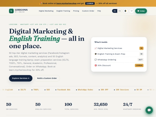 Marketing Digital & Formation Anglais — tout en un seul endroit screenshot