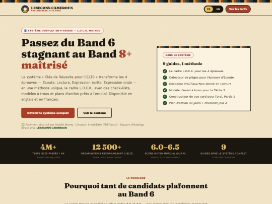 leseconn-ielts-sales-page screenshot