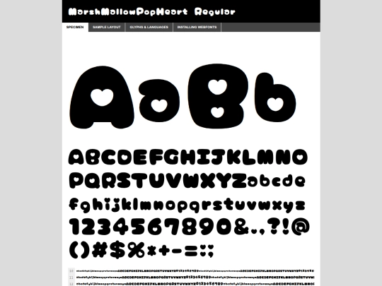 webfontkit-20260123-083125/marshmallowpopheart-demo screenshot