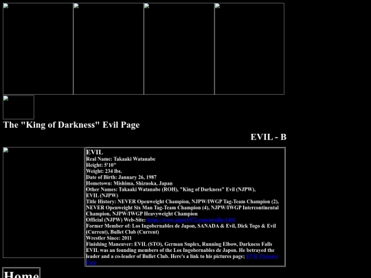 nwo/BulletClub/EVIL_Bullet_Club_Page screenshot