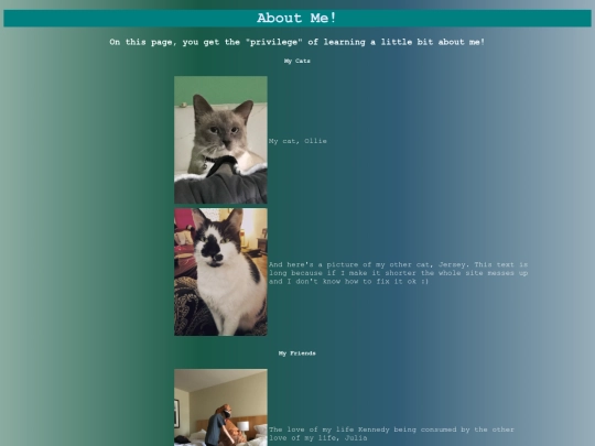 aboutme screenshot