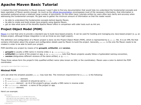 tutorials/maven screenshot