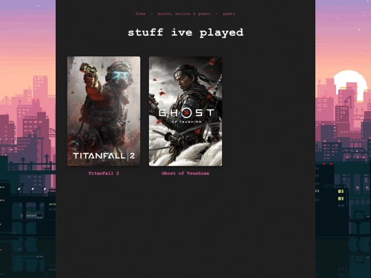 links/games screenshot