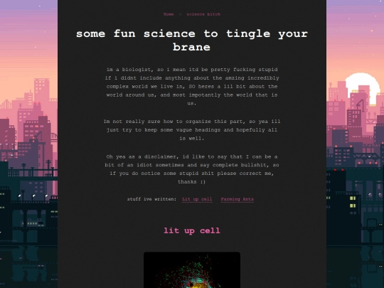 links/sciencebitch screenshot