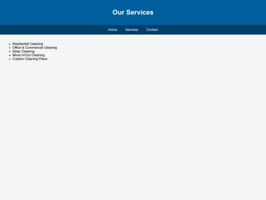 services screenshot