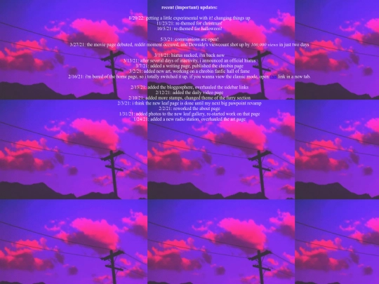 blog/updates screenshot