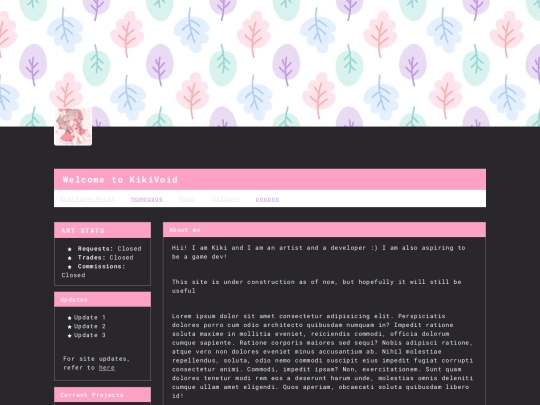 pages/homepage screenshot