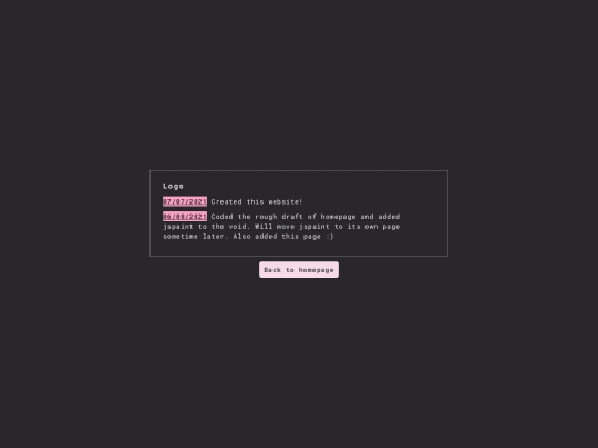 pages/logs screenshot