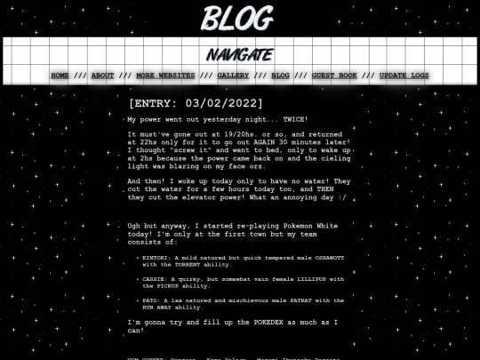blog screenshot