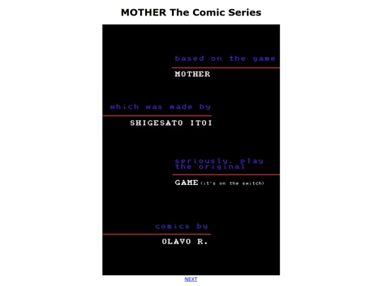 mother_the_comic_series/page1 screenshot