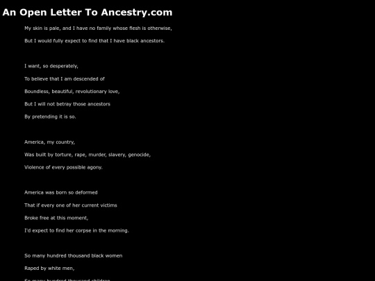 AnOpenLetterToAncestryDotCom screenshot
