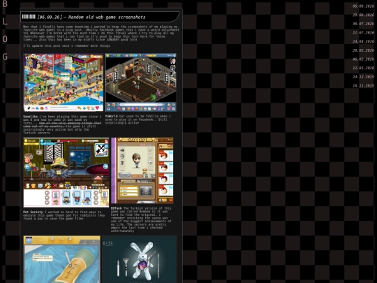 Blog screenshot