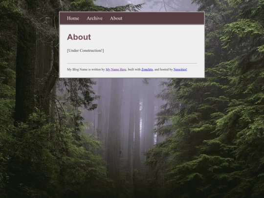 blog/about screenshot