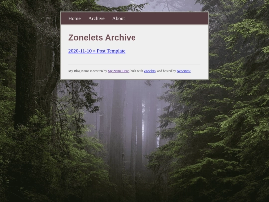 blog/archive screenshot