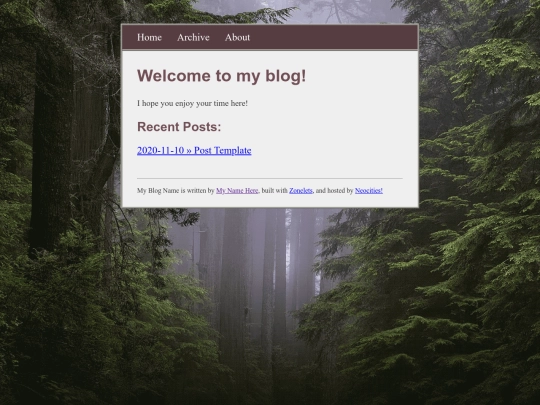 blog/home screenshot