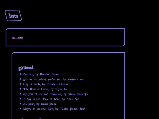 cont/lists screenshot
