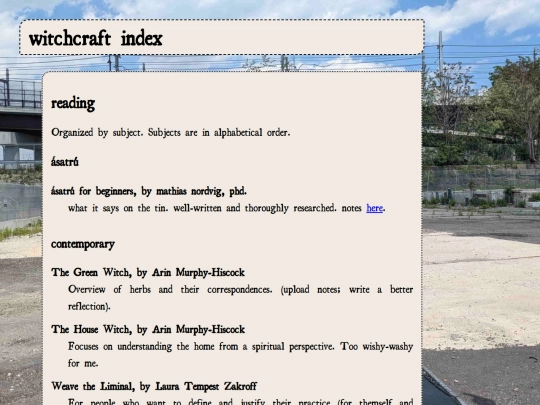 witchcraft/witchIndex screenshot