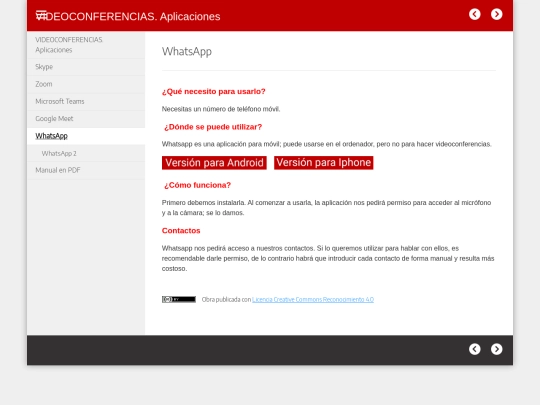 Videoconferencias/whatsapp screenshot