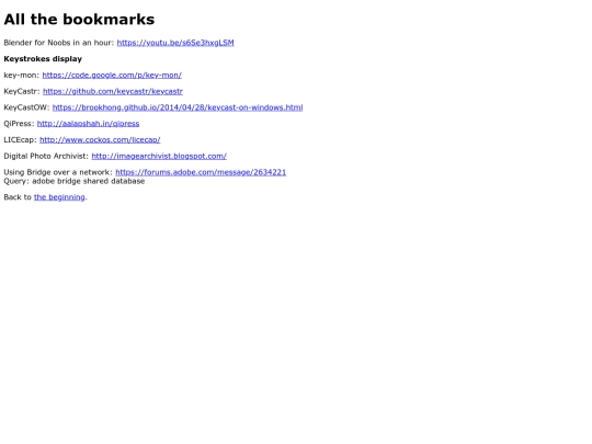 bookmarks screenshot