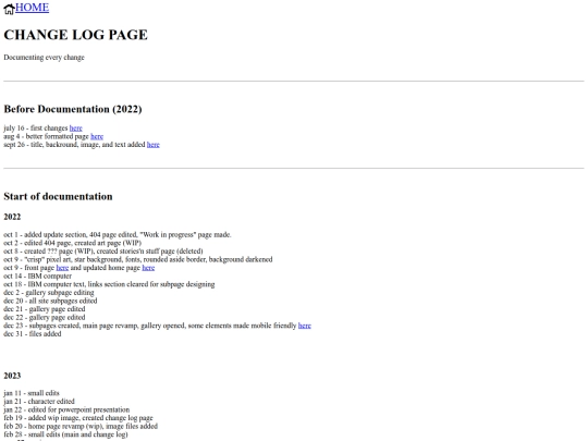 Change_log screenshot