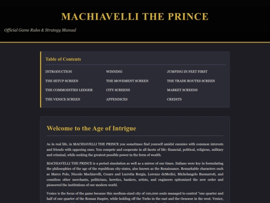 machiavelli screenshot