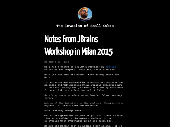 posts/2015-12-16-notes-from-jbrains-workshop-in-milan-2015 screenshot
